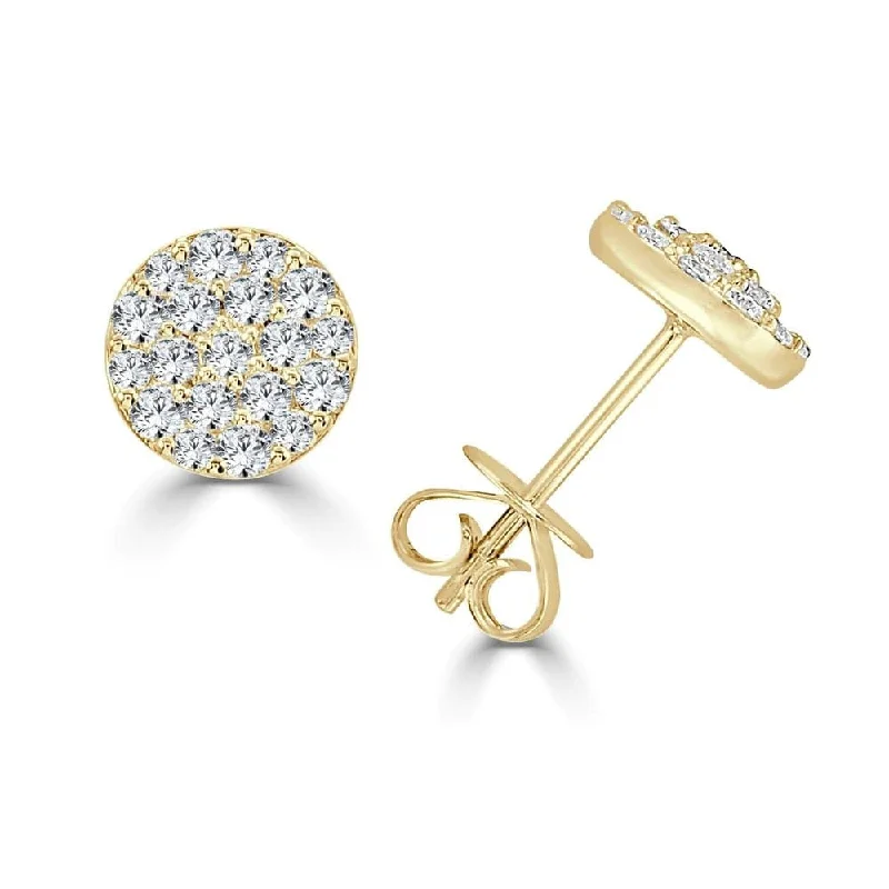 Women’s stylish earrings-14k Gold & Diamond Stud Earrings