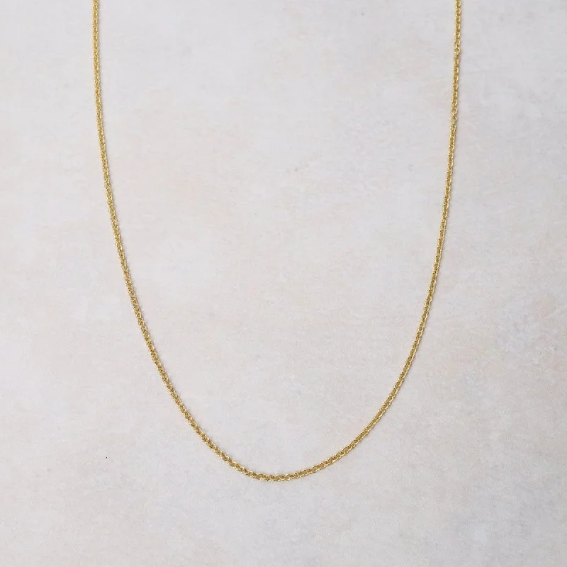 Women’s diamond necklaces-Gold Plated Rolo Chain - 24"