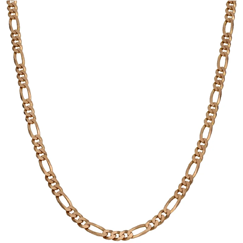 Women’s vintage chain necklaces-9ct Gold Figaro Chain 20"