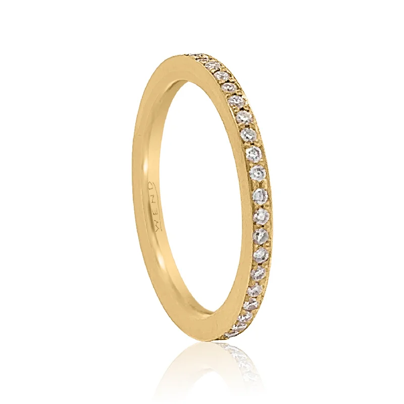 Women’s wedding ring sets-Yellow Gold Longitude Eternity Ring