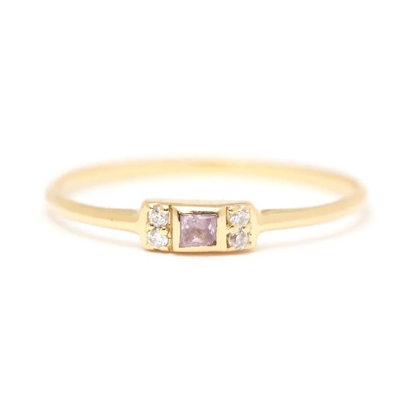 Women’s fashion rings-Vivian Ring, Pink Sapphire