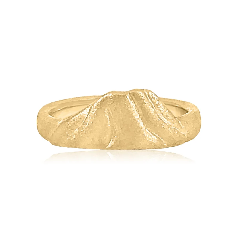 Women’s wedding bands-Yellow Gold Rainier Ring