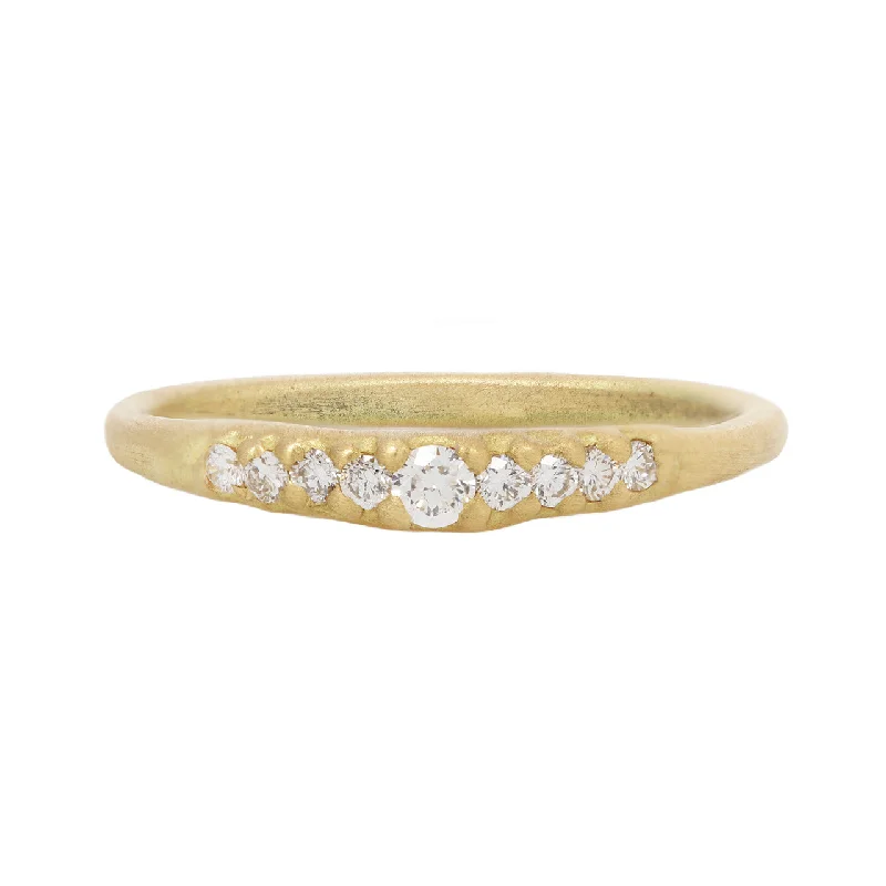 Women’s solid gold rings-Louise ring in white