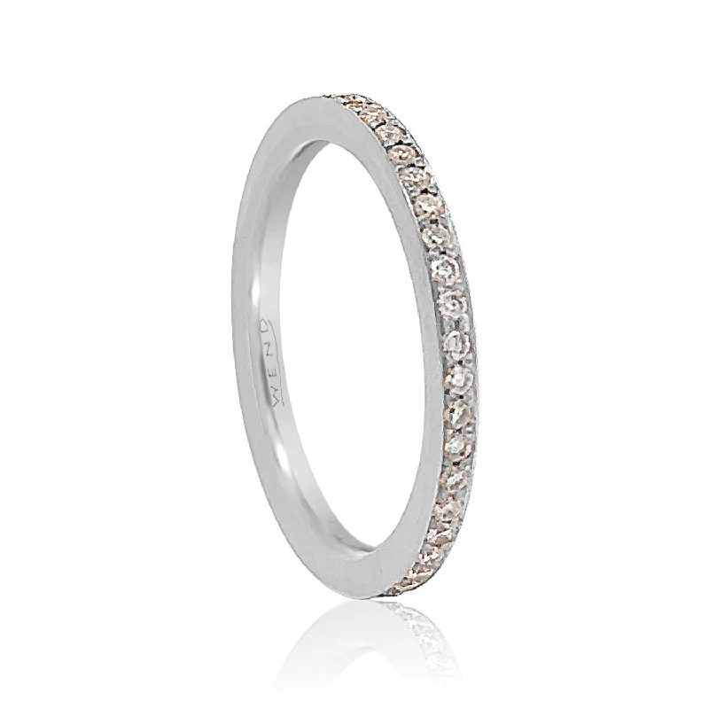 Women’s vintage wedding rings-White Gold Longitude Eternity Ring