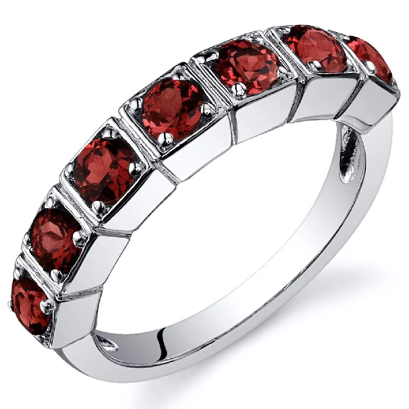 Women’s heirloom rings-Sterling Silver 1.75 ct Garnet Birthstone Ring