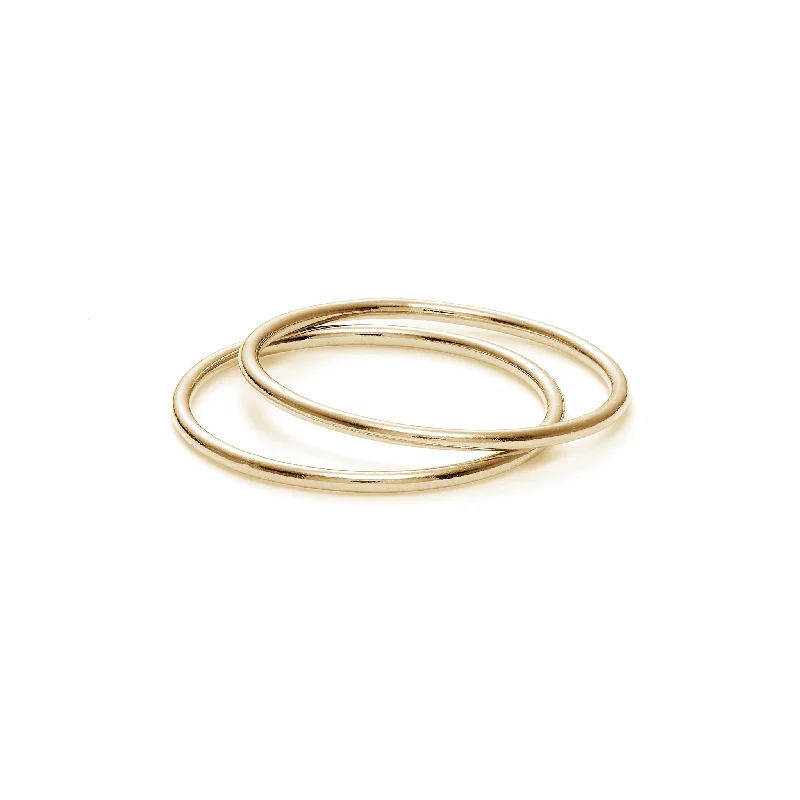 Women’s custom rings-Stacking Rings - Gold