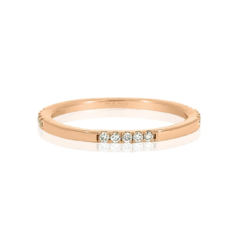 Women’s geometric rings-Red Gold Compass Eternity Ring