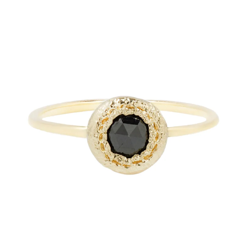 Women’s contemporary rings-Royal Black Ring