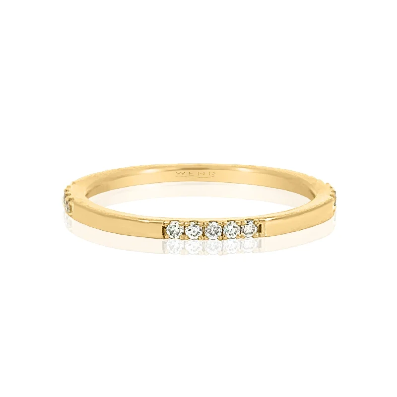 Women’s stylish wedding rings-Yellow Gold Compass Eternity Ring