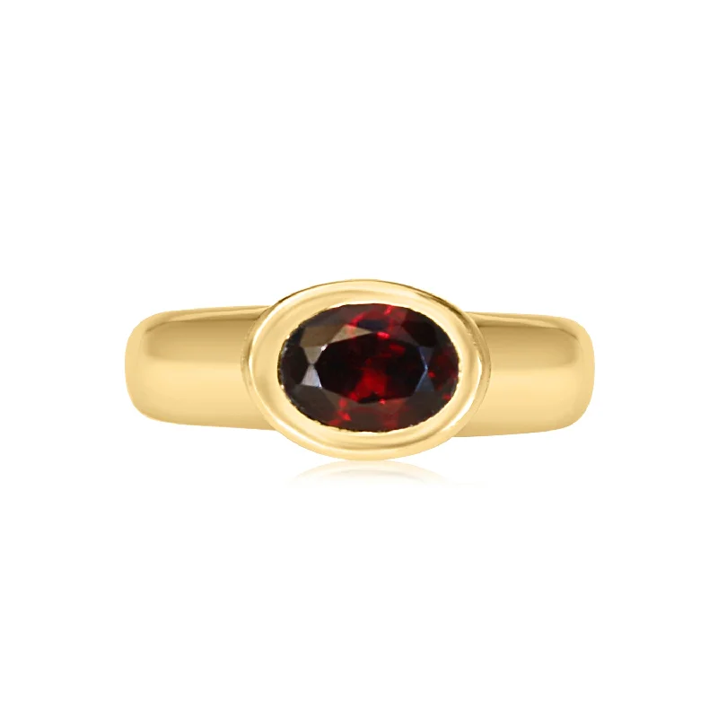 Women’s cocktail gemstone rings-Comet Garnet Ring