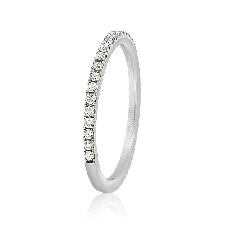 Women’s square rings-White Gold Latitude Half Eternity Ring