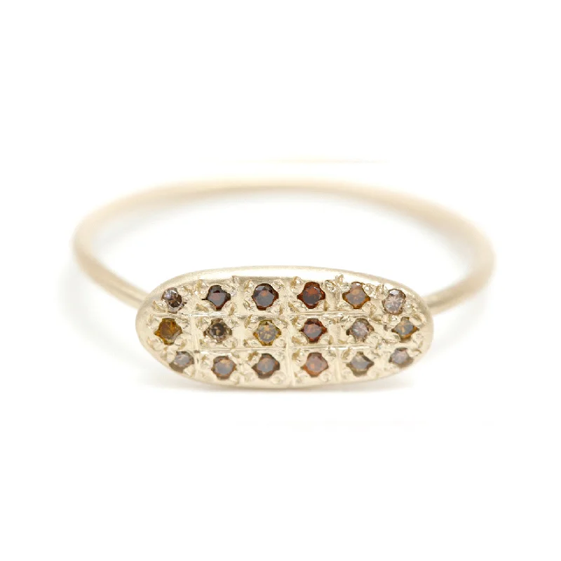 Women’s promise rings-Autumn star grid ring