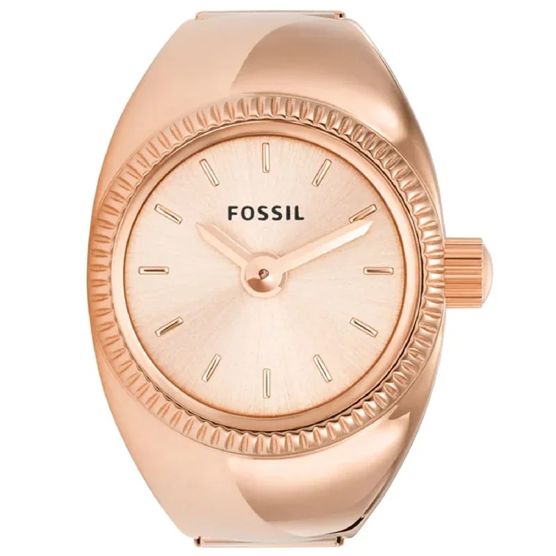 Women’s statement rings-Fossil Women's Watch Ring Rose gold Dial Watch - ES5247 - Rose gold - 6 (36)